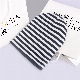  New Design Fashion Wholesale Unisex White and Black Striped Slouchy Acrylic Winter Beanie Hat