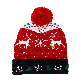  Christmas Hat LED Thermal Knitted Cap Xmas Holiday Hat with Reindeer