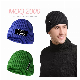  Winter Plain Dyed Custom Beanie Hat Warm Knitted Beanie Custom Logo Short Fisherman Beanie for Men Women