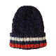  Cable Winter Fashion Warm Hat Cap with Stripe on Cuff