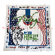  China Factory OEM Custom Logo Printed 22 Inch Polyester Square Hankie Scarf Cotton Bandana