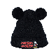  Black Mouse Children′ S Winter Warm Cap Cuff Knitted Beanie Hat