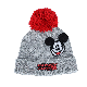 Children Grey Winter Warm Cap Knitted Beanie Hat with Mouse