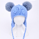  Crochet Fur Ball Kids Hats Cashmere Wool Beanie Cute Baby Hat