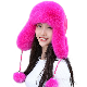  2023 Women′ S Hats Aviator Trapper Snow Ski Hat Earflap Winter Raccoon Fur Bomaber Hat