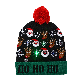 LED Light up Santa Hat Thermal Knitted Cap Xmas Holiday Hat