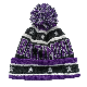  Fluffy Jacquard Knitted Winter Hats Fashion Color Xmas Gift