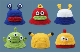  Cute Cartoon Funny Hand-Woven Parent-Child Acrylic Hat Autumn Winter Knitting Cap Hat Bucket Hat Cap Children′ S Pullover Hat