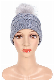  Handmade Knitting Winter Soft Hat Beanie Hats for Women with Fur Pompom