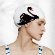  Waterproof Bathing Cap Swan Design Swim Cap Women Wyz20518