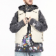  100%Polyester Creative Splicing of Solid Color Cotton Filled Loose Fitting Cotton Clothes for Men Wearing Warm Vest