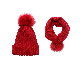  2023 Knitted Lady Fashion Dual-Purpose Muffler Scarf Beanie POM Hat