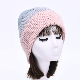  New Unisex Wool Knit Warm Stretchable Patchwork Three Colors Wholesale Women Winter Cashmere Striped Cable Knit Beanie