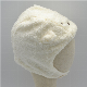 100% Polyester Winter Polar Fleece Lovely Ear Protection Unisex White Dog Warm Kids Velcro Cap Hat
