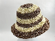  Sunshade Lady Fashion Style Colorful Stripe Straw Hat Paper Hand Crochet Adult