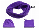  BSCI Two-in-One Purple Polar Fleece Winter Neck Scarf Beanie Hat