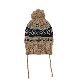  Baby Cap Boys Cotton Jacquard Knitted Hat with Polar Fleece Lining, Pompom and String