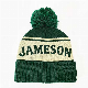  Wholesale Custom Jacquard Design Acrylic Knit POM Beanie Mens for Football Team