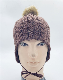  White Brown Cable Acrylic Wool Knit Fleece Lining Earmuff Winter Beanie Hats