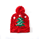  Warm LED Christmas Hat, Light up Christmas Hat Unisex Blue Knitted Beanie Holiday Hat for Party