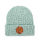  Hot Selling Custom Leather Patch Design Winter Knitted Foldable Warm Hat Ski Beanie