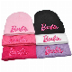  Pink Knitted Hat Beanies Ins Style Cute Embroidery Hat