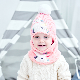  Cartoon Fashion Children Winter Hat for Kids Wool Scarf Hats Set Two-Piece Cute Customized Baby Knit POM POM Beanie