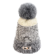  100% Acrylic Knitted Winter Warm Lovely Stripe Design Knitted Hat