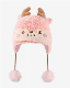  Wholesale  Hats Children Winter Autumn Warm Fawn Cap Kids Cartoon Hats
