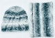  Grey White Mixed Colors Polyester Knitted Hat and Scarf