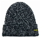  Warm Soft Black Knitted Hats with Customized Embroidery Logo and Polar Fleece BSCI Oeko Tex