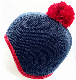  Navy Acrylic Knit Kids Earflap Boys Beanie Hat