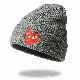  Custom Logo Warm Beanie Hat Beanie Hats Fashion Red Heart Knitted Winter Hats
