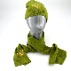 Beanie and Scarf Set with Embroidery Logo