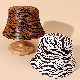  Dark Brown Leopard Printing Women′s Hat Collection Bucket Hat