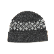 100% Acrylic Black and White Plain Knit Beanie Hat