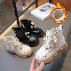  Fashionable Girls′ Autumn Short Boots with Flower and Pearl Footwear