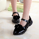  British Style Wholesale Children Teenagers Boy Girl School Black Kids Leather Shoes