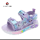 Summer Flat Beach Sandals Flat Cartoon Princess Print Girls Shoes Ex-23s5100