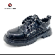 Children Black Beige Leather Flat Foot Prevention School Shoes Ex-23c4038