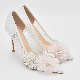  Exquisite Women Wedding Shoes Breathable Lace Mesh Flower Stiletto Bridal High Heels