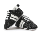 Baby Cloth Sole Non-Slip PU Belt Striped Cool Boy Sneakers