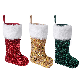  Sequin Plush Christmas Socks Children′s Gift Bag Charm