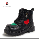  Kids Girl Autumn Winter Solid Plush Warm Lining Martin Boots Shoes Ex-23h8219