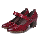 Retro Style Women Leather Shoes Ladies Dress Heels Sandals