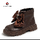  Girls Bowkont Combat Boot Back Zipper Comfortable Ankle Boots Ex-23h8215