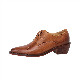  Pointy Plain Toe Lace-up Women Pumps Calf Leather Oxford Blocked Heel Ladies Shoes