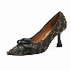  Wholesale Women Pumps Metal Chain Decors High Heel Ladies Shoes