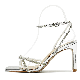  Luxury Rhinestone Diamonds Rope High Heels Metal Shiny Peep Toe Women Sandal