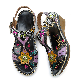 Bohemian Women Handmade Flower Painted Wedges Causal Sandals